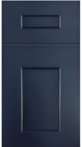 Blue Shaker cabinet door