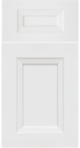 Metallic White cabinet door