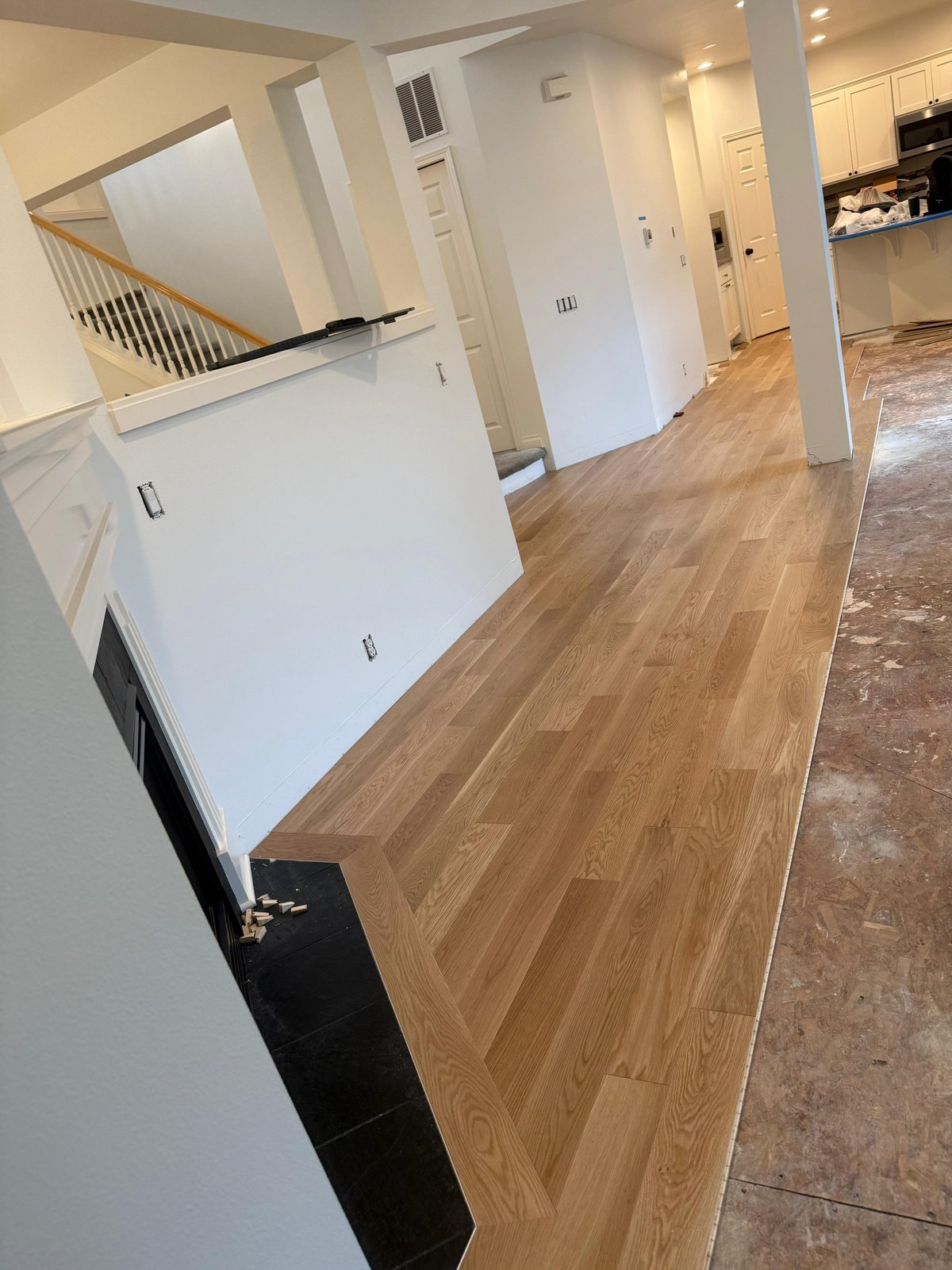 Finished white oak floor