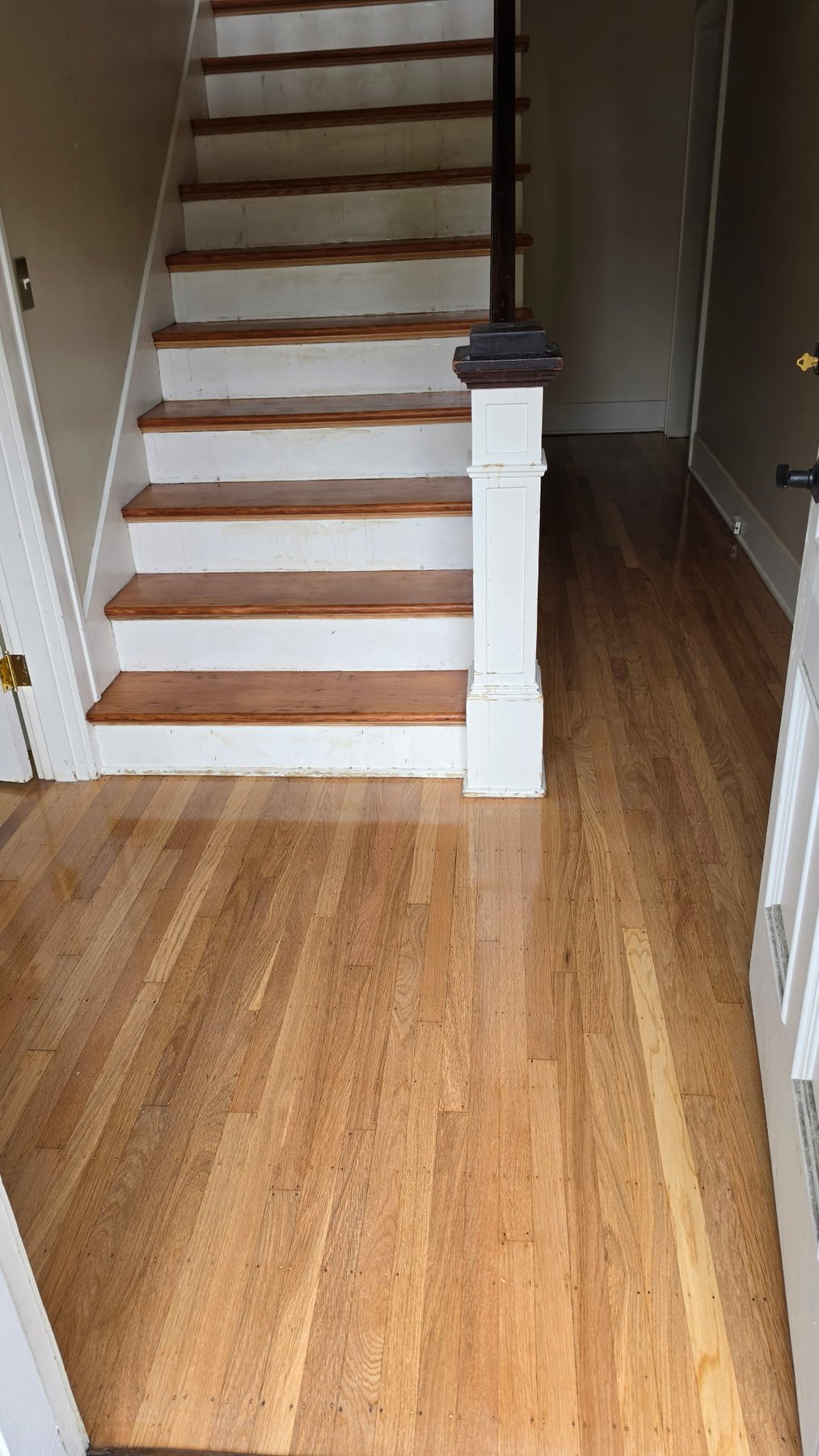 Restored stair flooring
